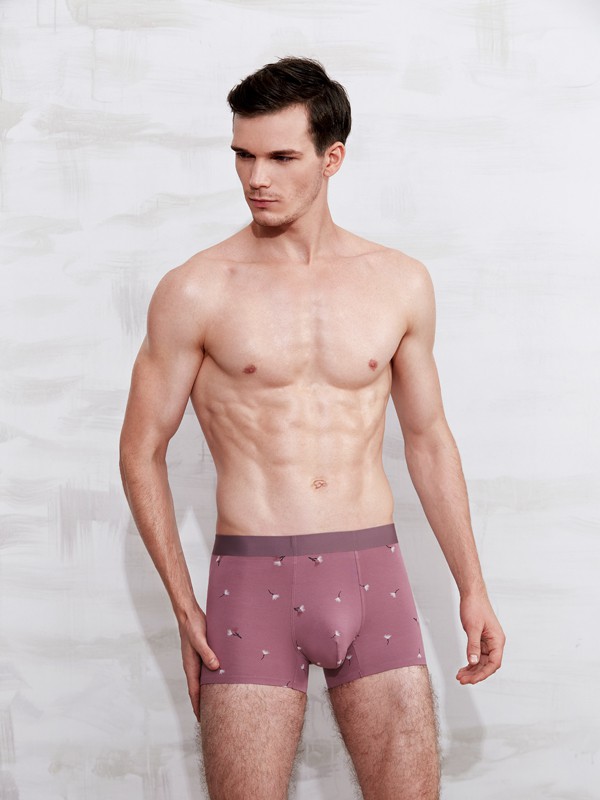 都市新感觉2021春夏季粉色印花无痕内裤