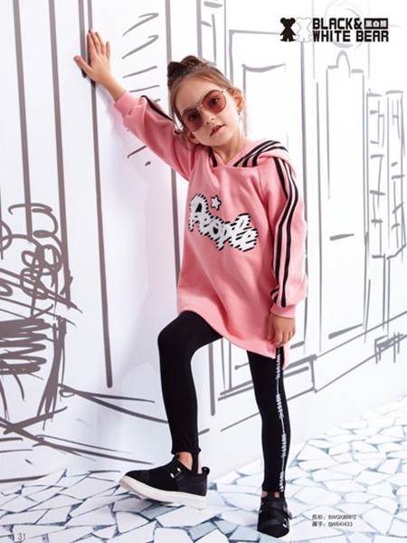 黑白熊童装