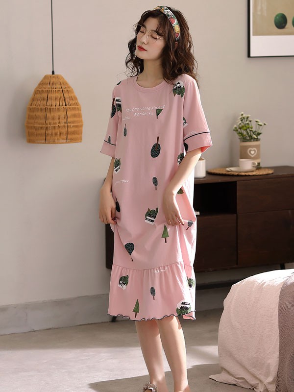 多拉美2022春夏季粉色家居服