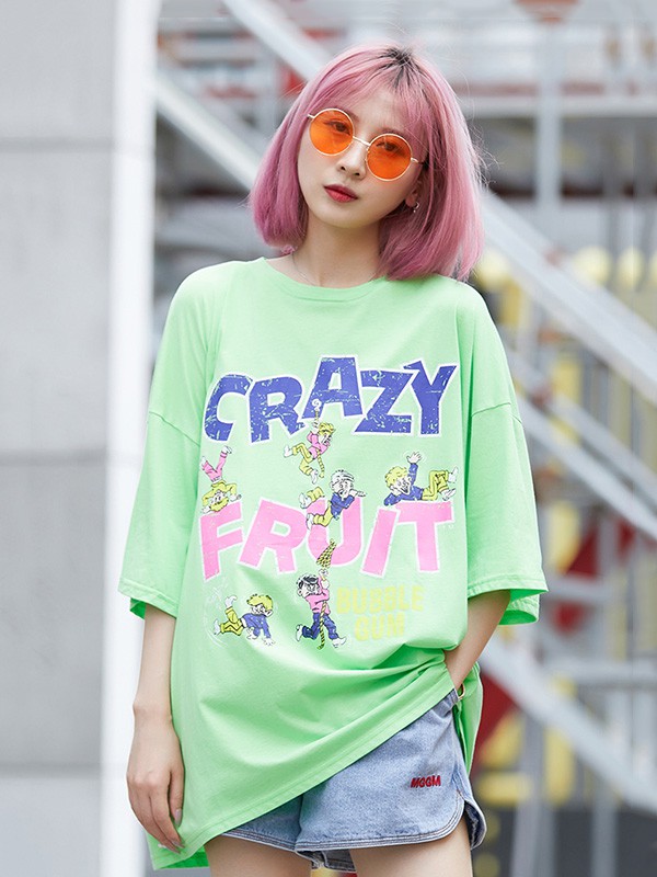 木果果木2020夏季绿色印花T恤