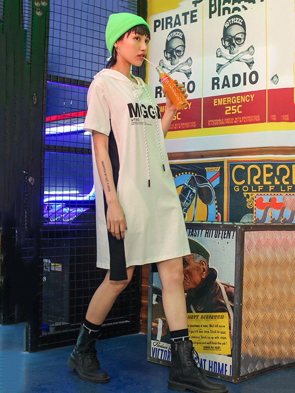 木果果木2020夏季白色印花连衣裙