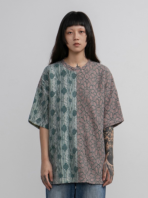 CONPCONP女装2020夏季拼色宽松T恤