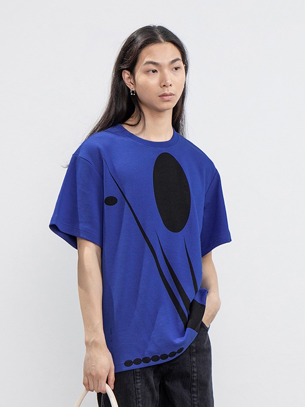CONPCONP女装2020夏季蓝色宽松T恤