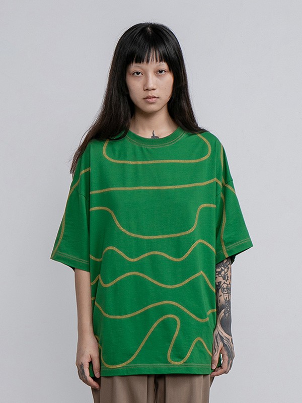 CONPCONP女装2020夏季绿色宽松T恤