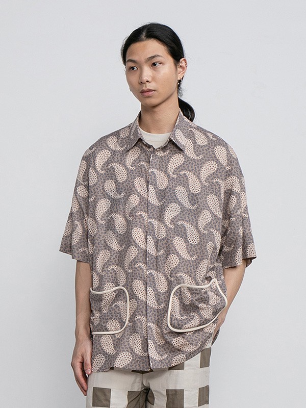 CONPCONP女装2020夏季灰色宽松衬衫