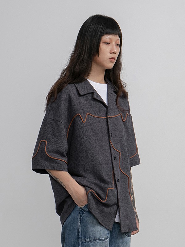 CONPCONP女装2020夏季灰色宽松衬衫