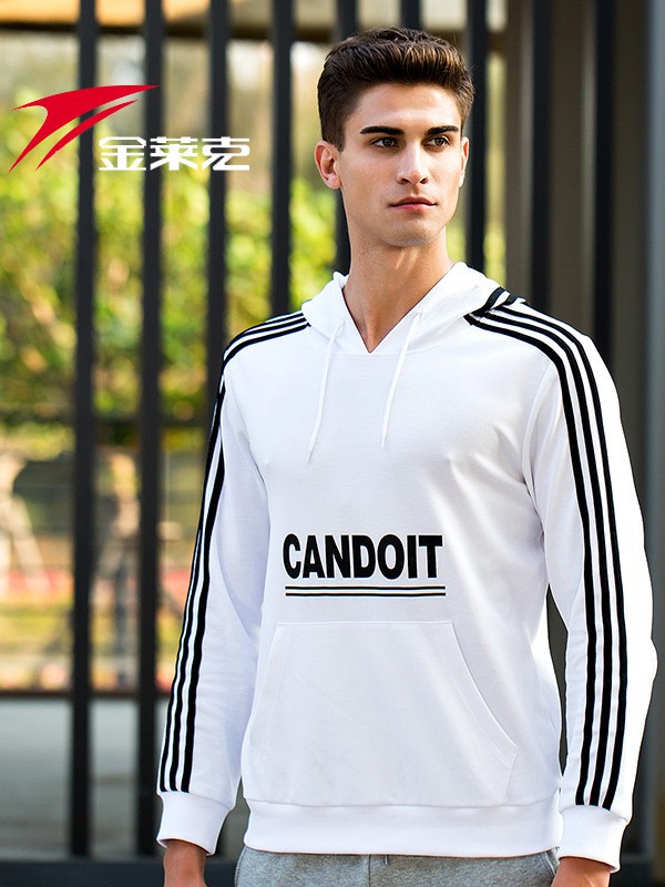 金莱克2020春夏季白色条纹卫衣