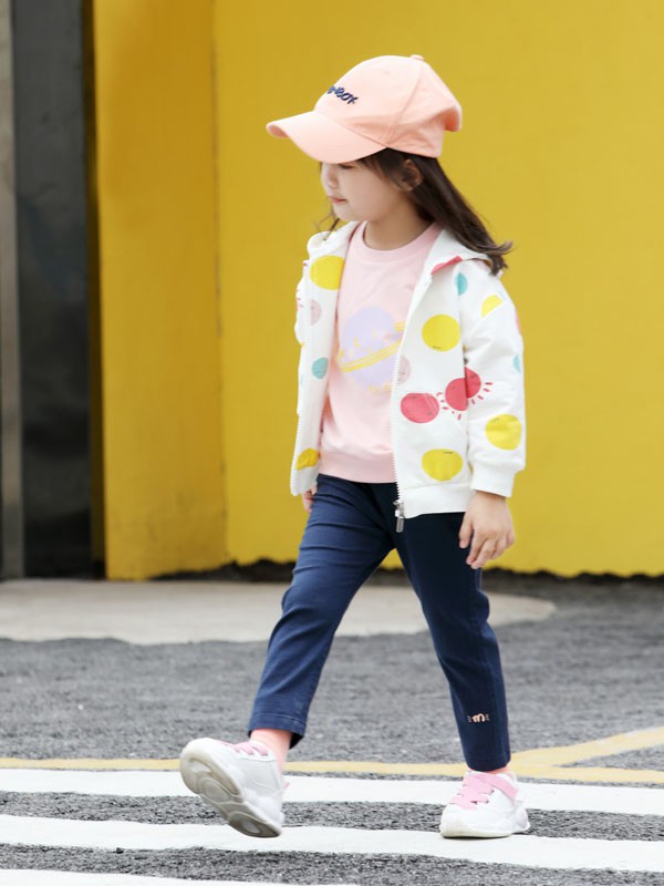 玛宝乐2020秋冬季白色印花外套