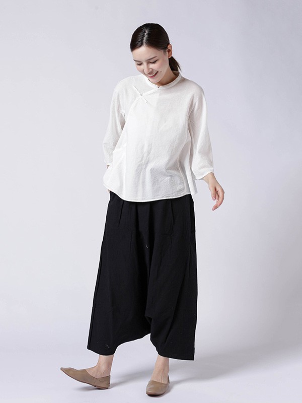 照本堂2020夏季白色纯色上衣