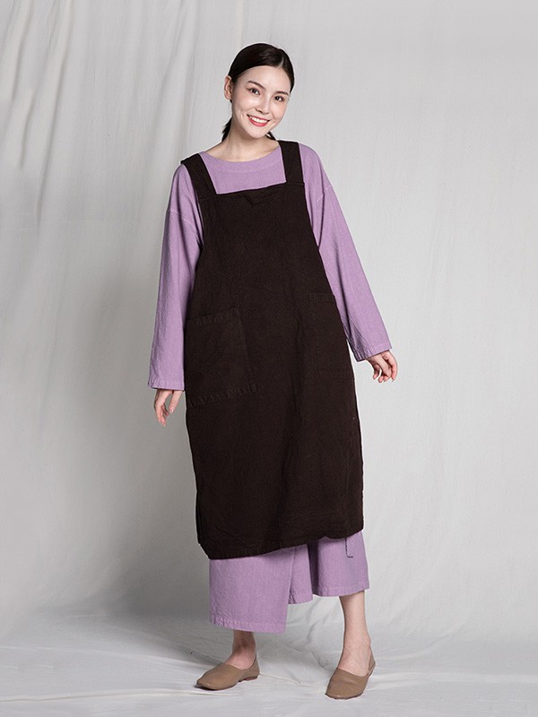 照本堂2020夏季黑色纯色背带裙