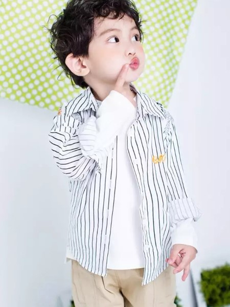 欧抱抱2020春夏季白色条纹衬衫