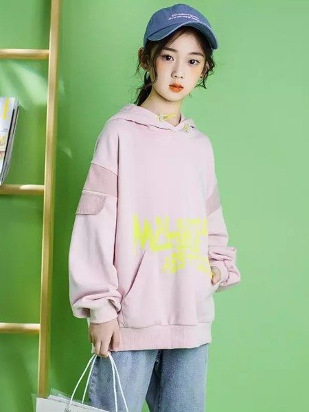 欧抱抱2020春夏季粉色印花卫衣