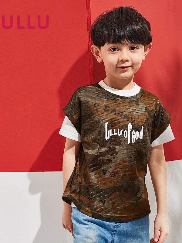 UU2020春夏季棕色印花T恤