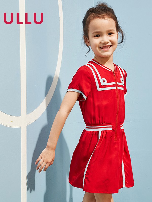 UU2020春夏季红色纯色连体衣