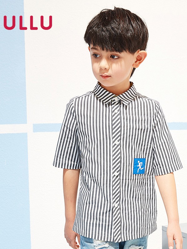 UU2020春夏季白色条纹衬衫