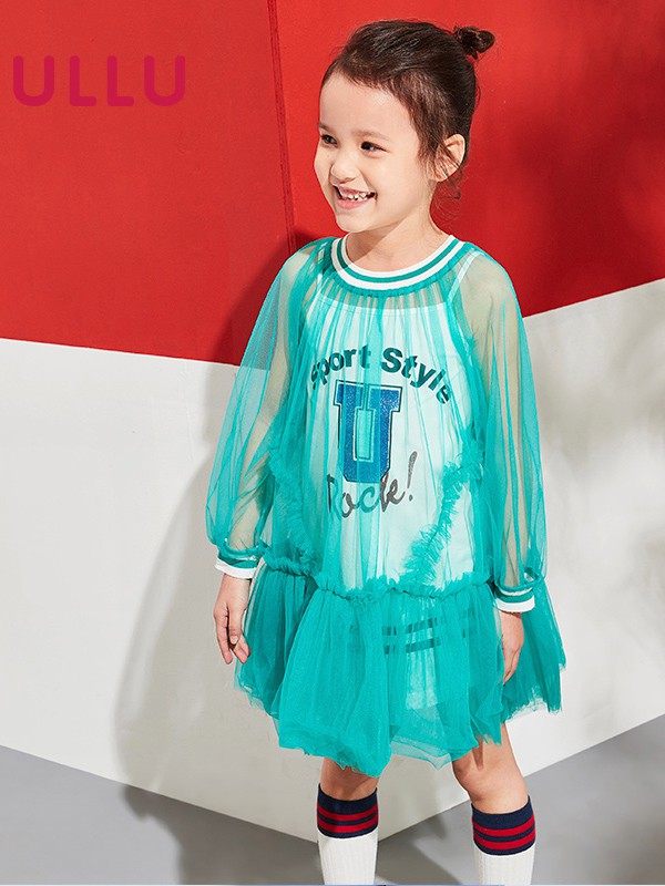 UU2020春夏季绿色纱网上衣