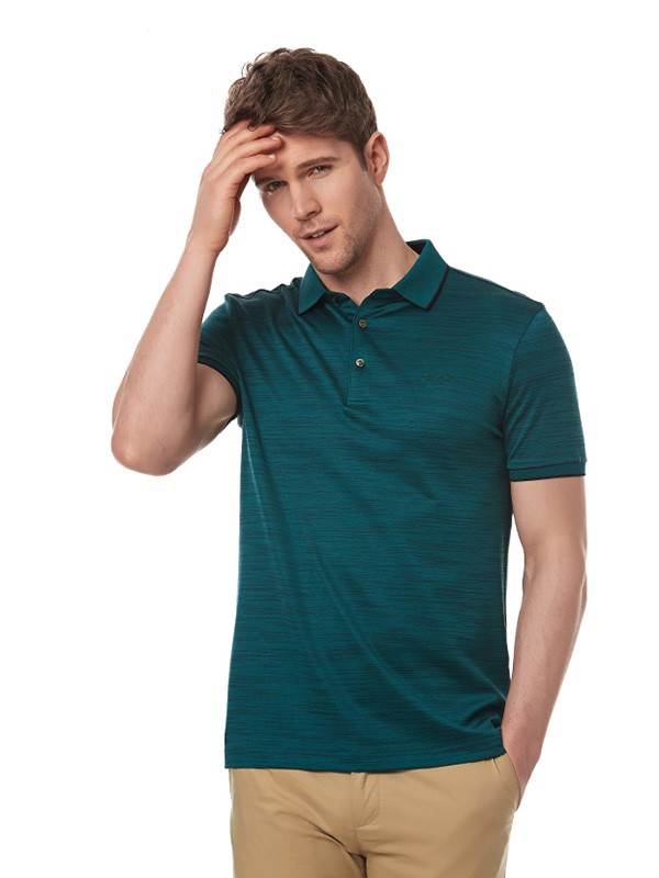 梦特娇包包2020夏季墨绿色纯色T恤