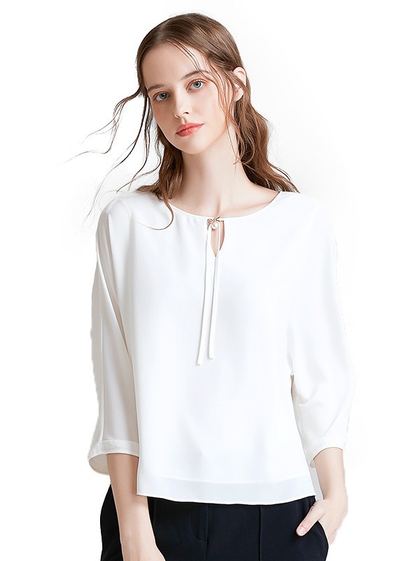 奢睿2020春夏季白色纯色上衣