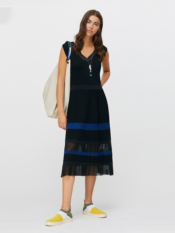 MAX&CO.2020夏季黑色修身连衣裙