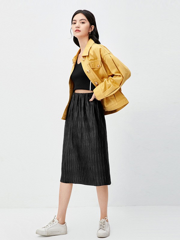 Pure:Moment:2020秋季黄色纯色外套