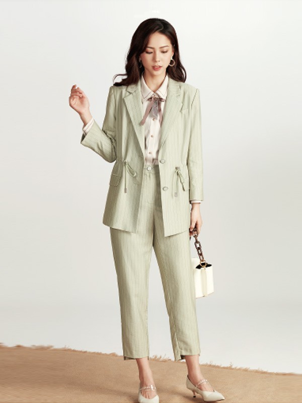 优美世界2020秋季抹茶绿纯色套装