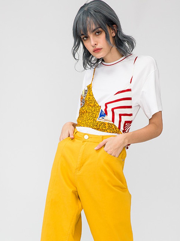 bernis2020春夏季白色纯色T恤