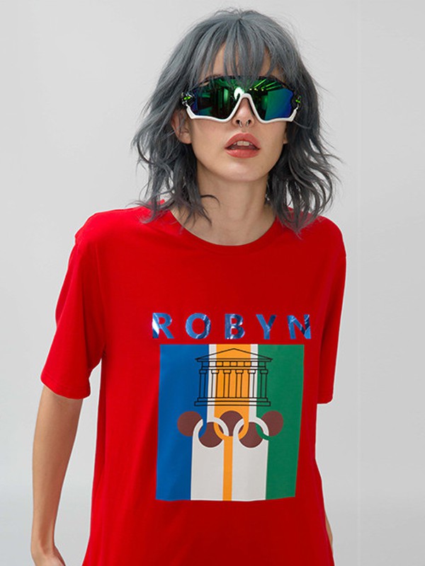 bernis2020春夏季红色印花T恤