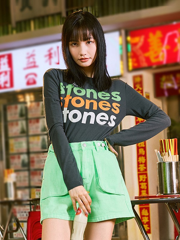 玛玛绨2020秋季灰色印花上衣