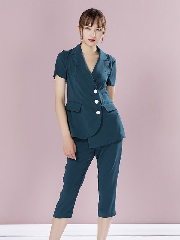 莱茨2020夏季莫兰迪色系纯色套装