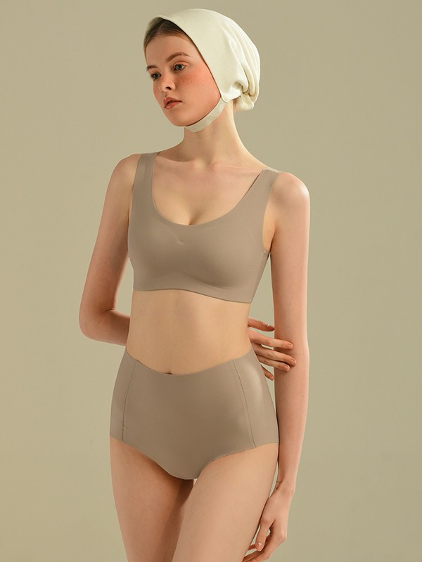 素肌良品2020春夏季灰色超薄杯少女内衣