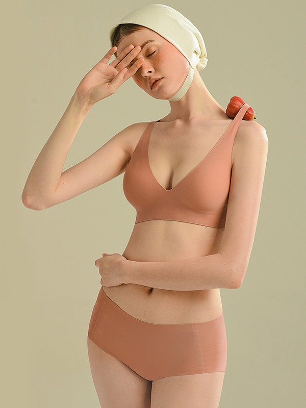 素肌良品2020春夏季粉色超薄杯少女内衣