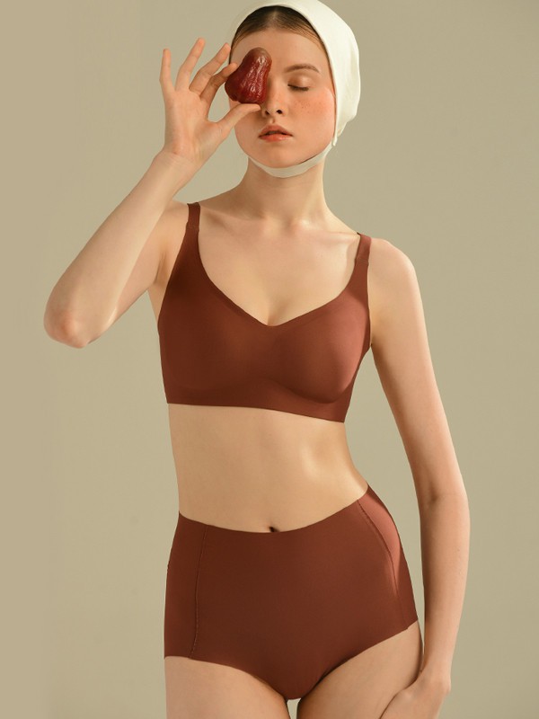 素肌良品2020春夏季红色超薄杯少女内衣