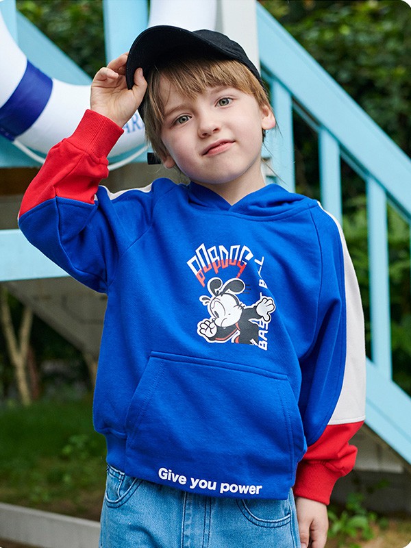 巴布豆2020秋季蓝色印花卫衣