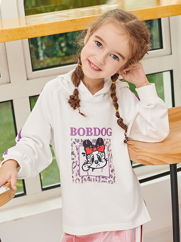 巴布豆2020秋季白色印花卫衣