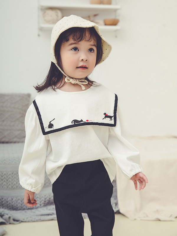 林芊美眉2020春夏季白色印花上衣