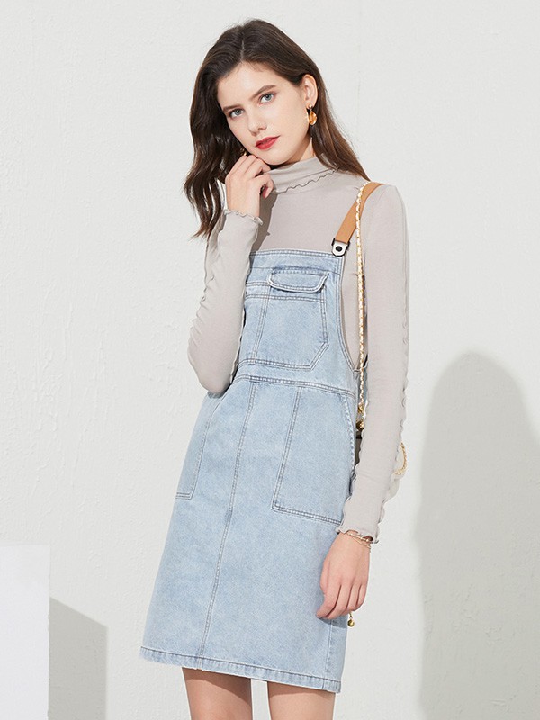 纳纹2020秋季灰色纯色打底衫