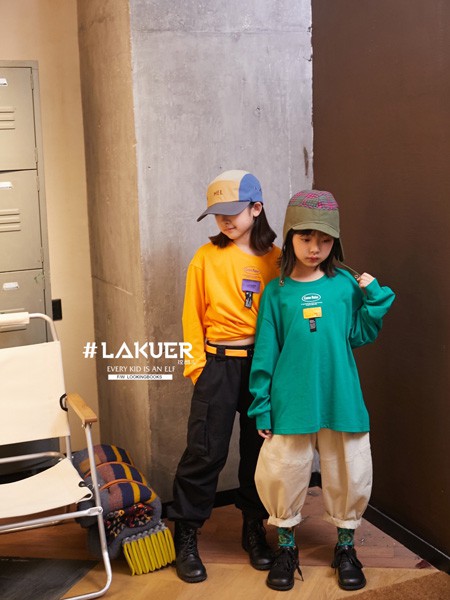 拉酷儿2020秋冬季黄色印花卫衣