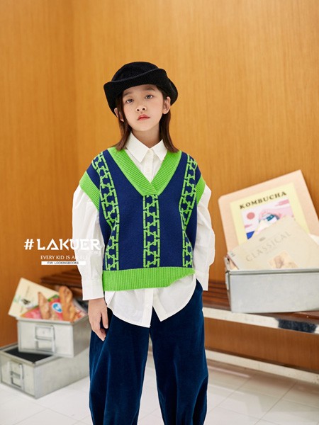 拉酷儿2020秋冬季拼色撞色马夹