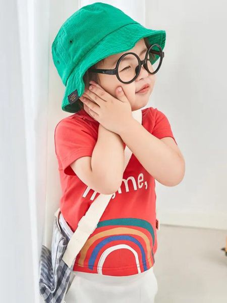 衣拉拉2020春夏季红色印花T恤