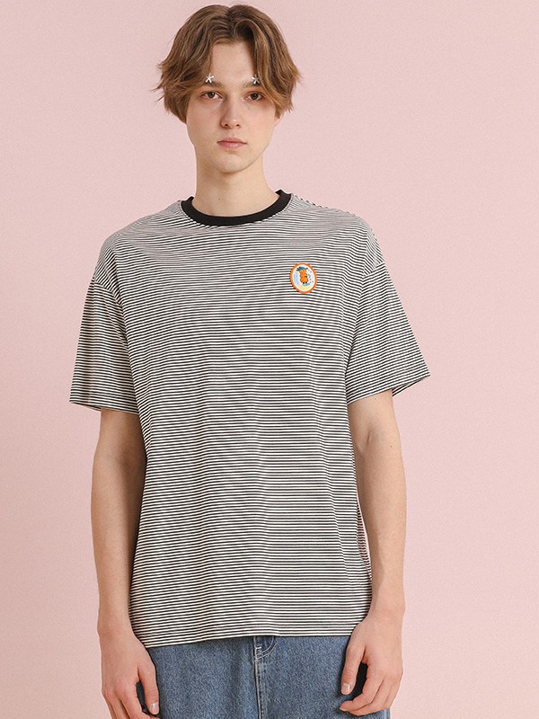 塔卡沙2020春夏季灰色条纹T恤