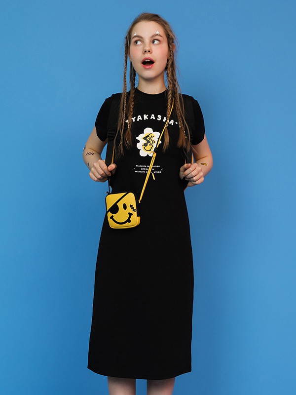 塔卡沙2020春夏季黑色印花T恤