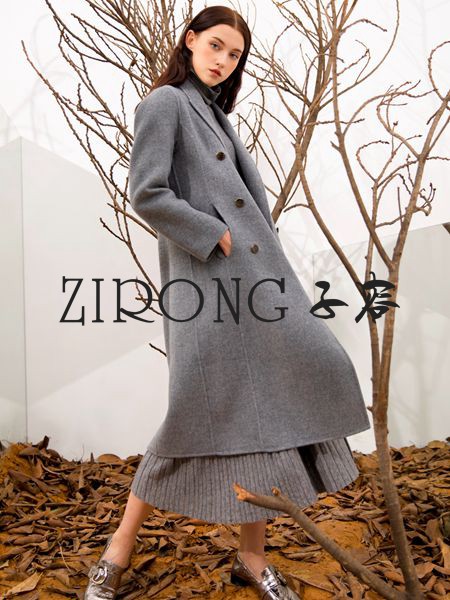 子容2020秋冬季灰色长款大衣