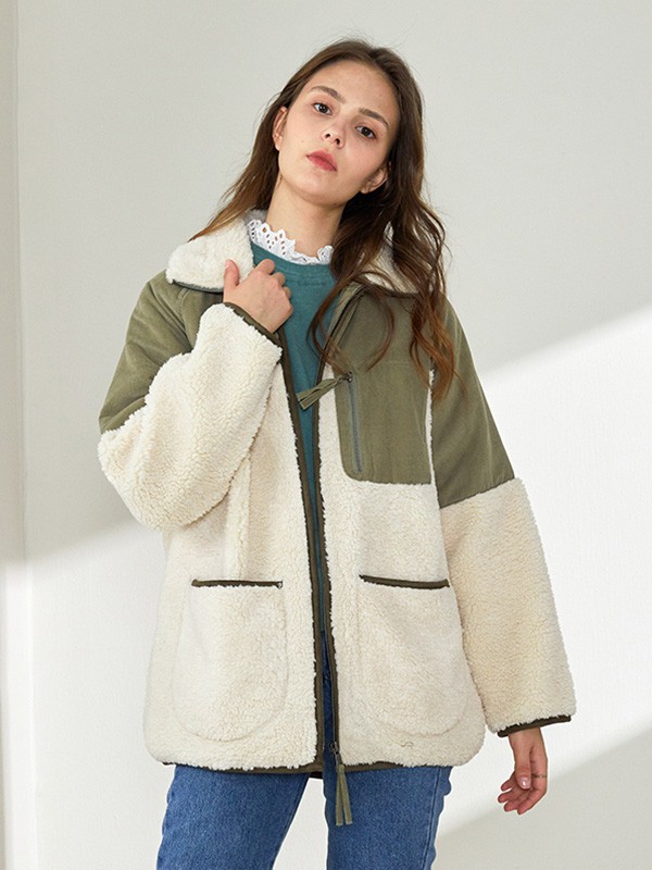 星期四女装2020秋季白色撞色外套