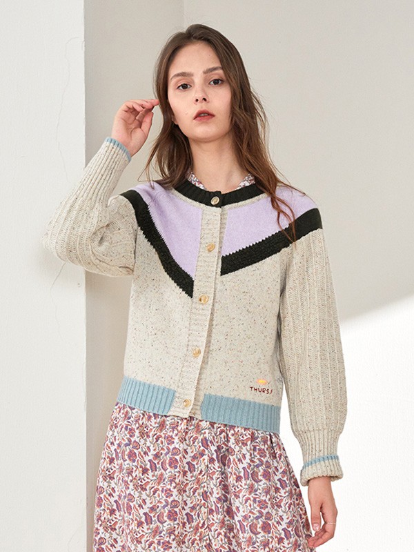 星期四女装2020秋季灰色撞色针织衫