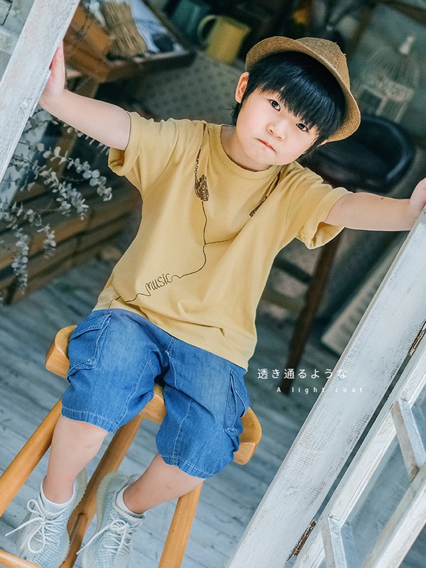 辣妈当家2020春夏季黄色印花T恤