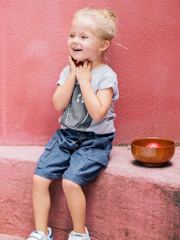 辣妈当家2020春夏季灰色印花T恤