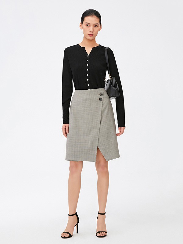 之禾女装2020秋季黄色纯色衬衫