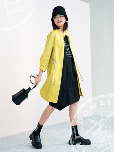 艺域2020秋冬季黄色纯色风衣