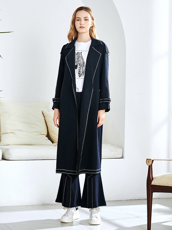 爱特爱女装2020秋季黑色长款套装