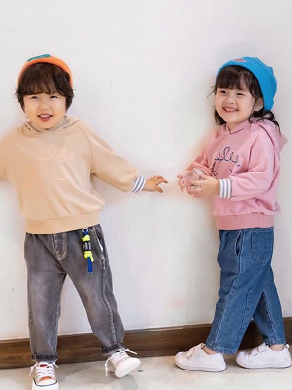 糖麦卡2020秋季粉色连帽卫衣